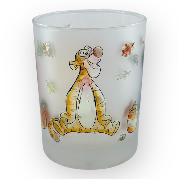 Disney Winnie the Pooh & Friends Frosted Low Ball Glasses Autumn Spring Set of 2 - Picture 8 of 10